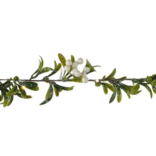 4.5ft. White Mistletoe LED Garland String Lights by Ashland®